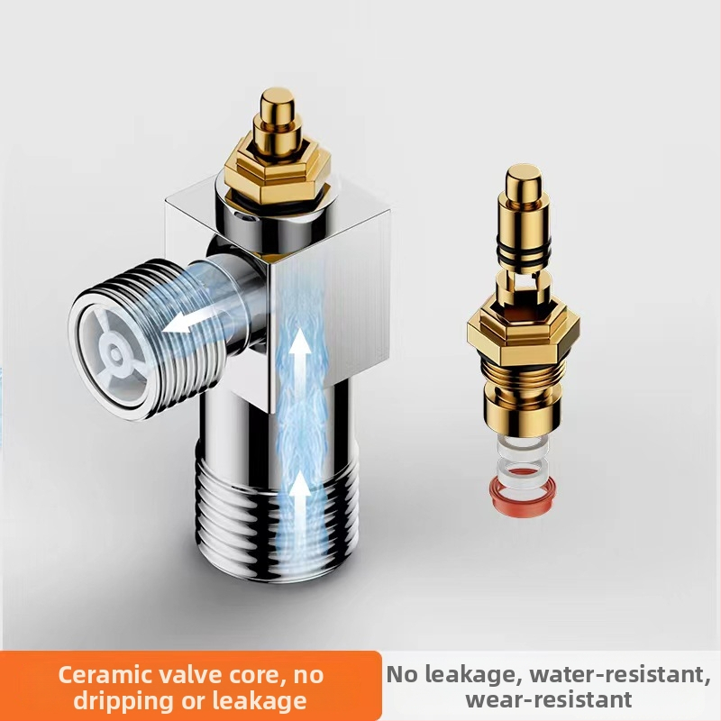 Goalar GA01 Supapă de control din alamă pentru robinetul unghiular de toaletă, întrerupător boiler, anti-miros și silențios, 2 MPa, diametrul interior 4 mm, instalație în spirală