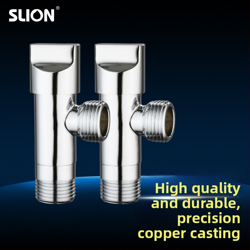 Robinet unghiular din alamă, model SL2528(03); montaj încastrat; presiune de lucru 20-50; diametru interior 56; aplicații: chiuvetă/toaletă/bucătărie.