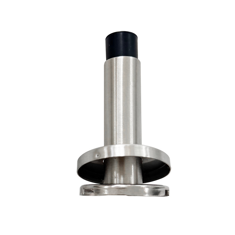 Rozsdamentes acél ajtóstop, modell Pipe Top D-type, padlóra szerelhető, standard kivitel, kézi működtetés