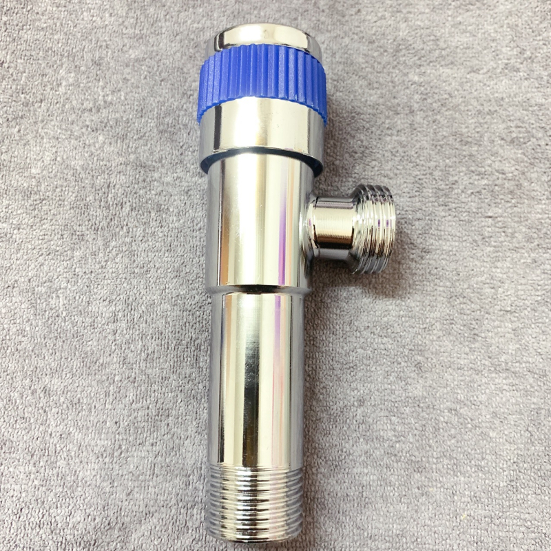 Supapă triunghiulară electroplacată din oțel inoxidabil pentru apă caldă și rece, 1 intrare, 2 ieșiri, supapă de întrerupere pentru boiler, CHOFOO/Qianfeng, stil Light Luxury