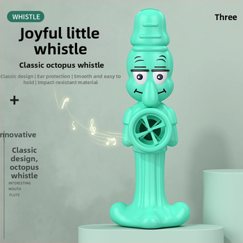 Instrument muzical pentru copii – fluier de gură cu design caracatiță, ABS, pentru educație timpurie, 4–6 ani