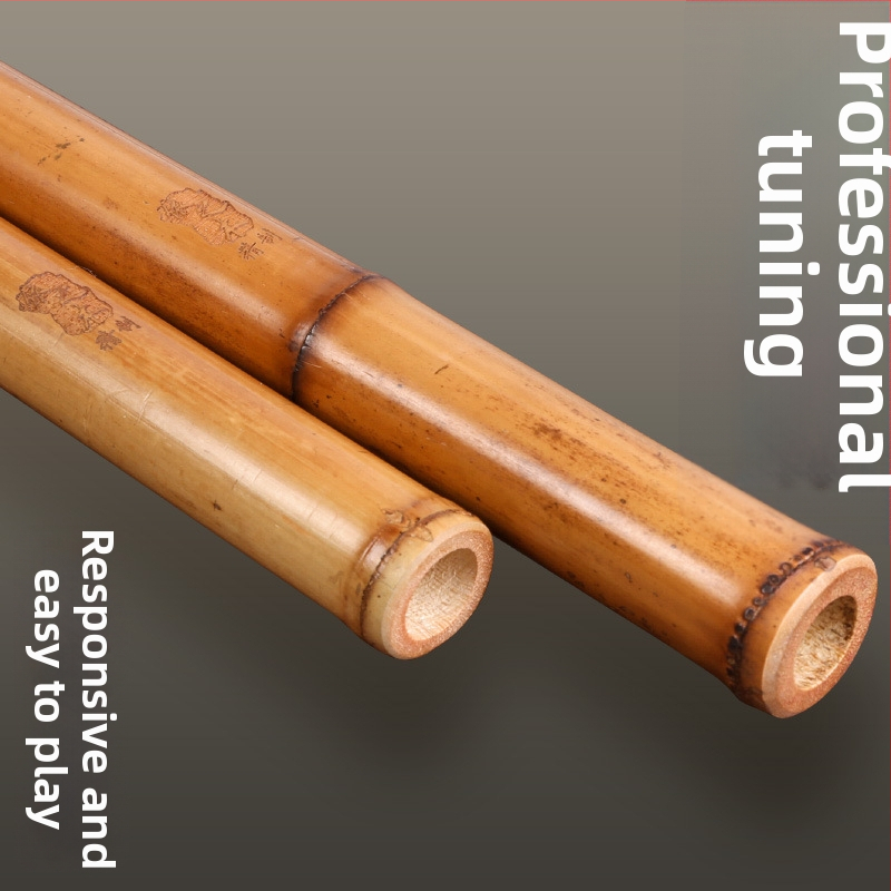 Flaută din bambus, scurtă, stil antic, 8 găuri, pentru începători, cheie F (8 găuri; scurtă; stil antic; pentru începători; cheie F)