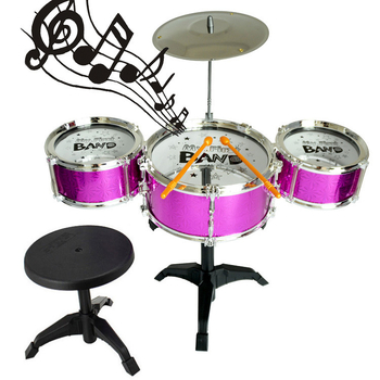 Детски джаз барабани – пластмасова конструкция, цветна опаковка, унисекс, възраст 15–35 г