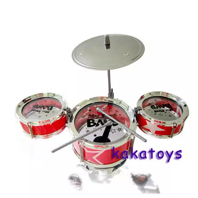Детски джаз барабани – пластмасова конструкция, цветна опаковка, унисекс, възраст 15–35 г