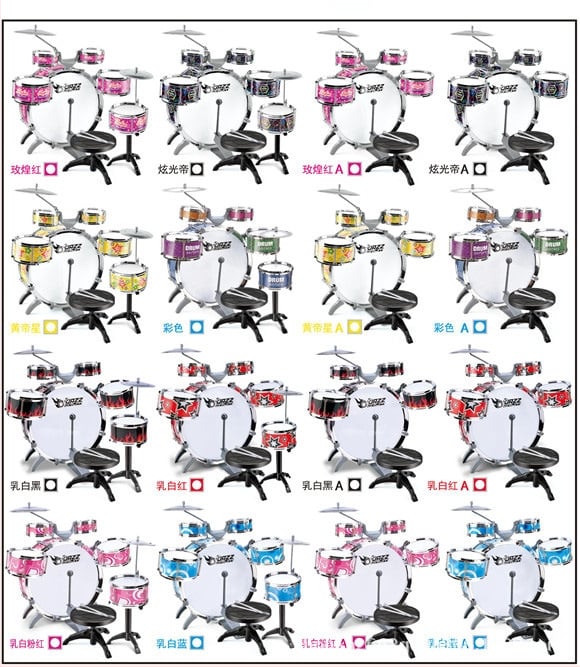 Set de tobe pentru copii – material plastic, brand CX, origine Shantou, Guangdong, destinat copiilor 4-6 ani.