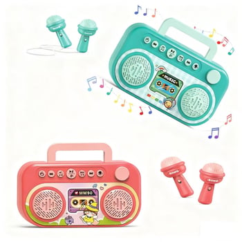 Edukativni Bluetooth karaoke mikrofon za djecu, unisex, 4-6 godina, plastično kućište, interaktivna igra roditelj-dijete