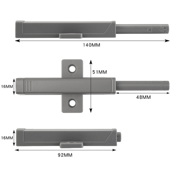 Ușă de garderobă – rebounder greu, construcție din plastic, brand Peeco/Pinchao hardware, model Rebounder, pentru dulapuri, turnare prin injecție