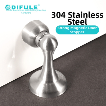 Stoper pentru ușă DFL-P001D, magnet puternic din oțel inoxidabil 304, design fără sudură, montaj pe perete sau pe podea, control automat, DIFULE, stil modern minimalist