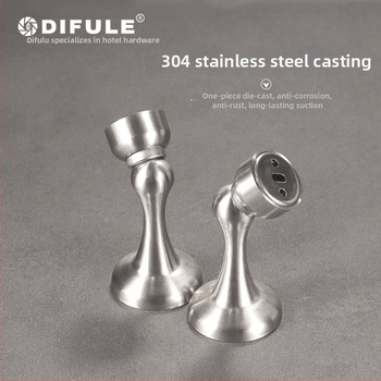 Stoper pentru ușă DFL-P001D, magnet puternic din oțel inoxidabil 304, design fără sudură, montaj pe perete sau pe podea, control automat, DIFULE, stil modern minimalist