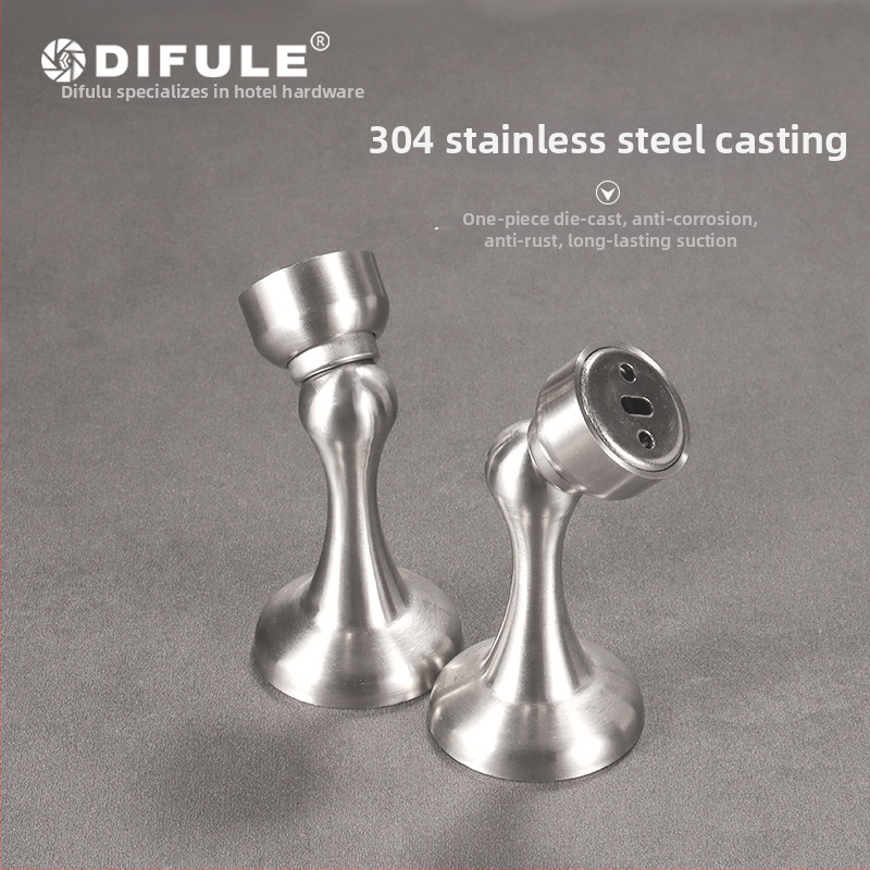 Stoper pentru ușă DFL-P001D, magnet puternic din oțel inoxidabil 304, design fără sudură, montaj pe perete sau pe podea, control automat, DIFULE, stil modern minimalist