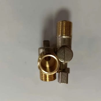 Valvă unghiulară din cupru pentru apă, cu filet rotativ, pentru boiler, flux unic, acționare manuală