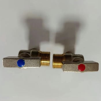 Valvă unghiulară din cupru pentru apă, cu filet rotativ, pentru boiler, flux unic, acționare manuală