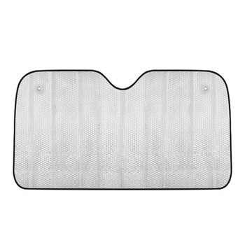 Protecție solară auto cu folie de aluminiu în 5 straturi pentru izolație termică, stil minimalist, fixare cu ventuză