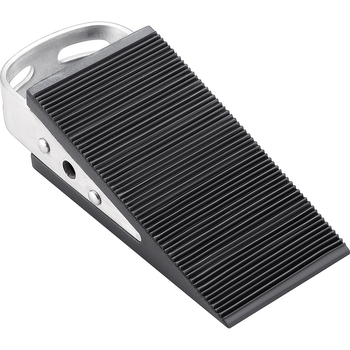 Plug pentru ușă, montat pe podea — cauciuc și oțel inoxidabil 304, finisaj periat, model BF-A933-SS, protecție împotriva vântului