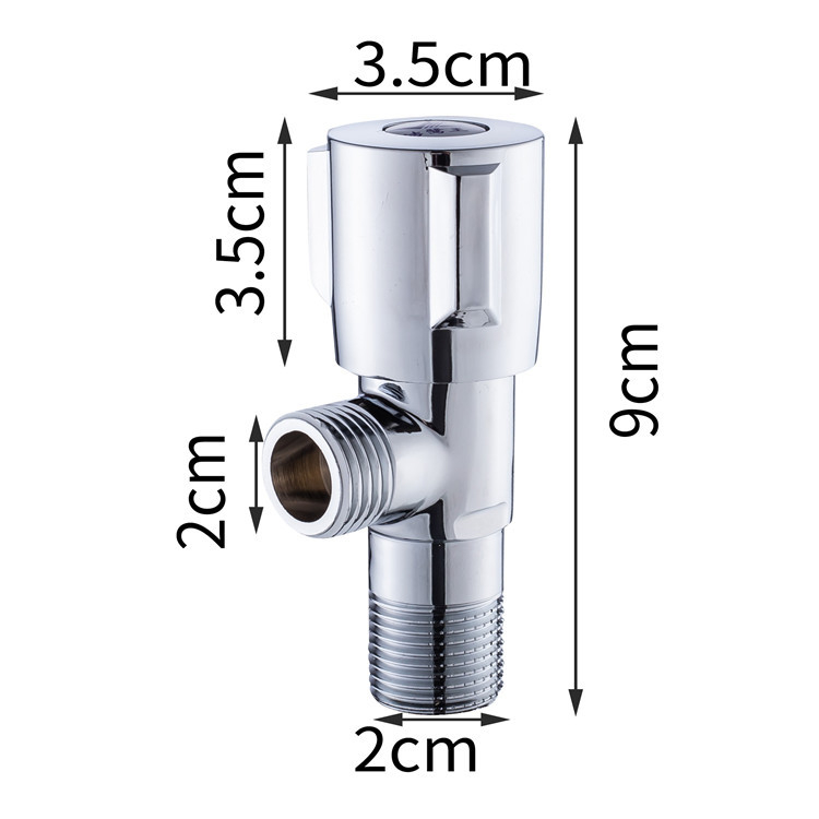 Ъглов вентил от меден корпус, 1/2'' вход, Ø18 mm, стенен монтаж, висок дебит