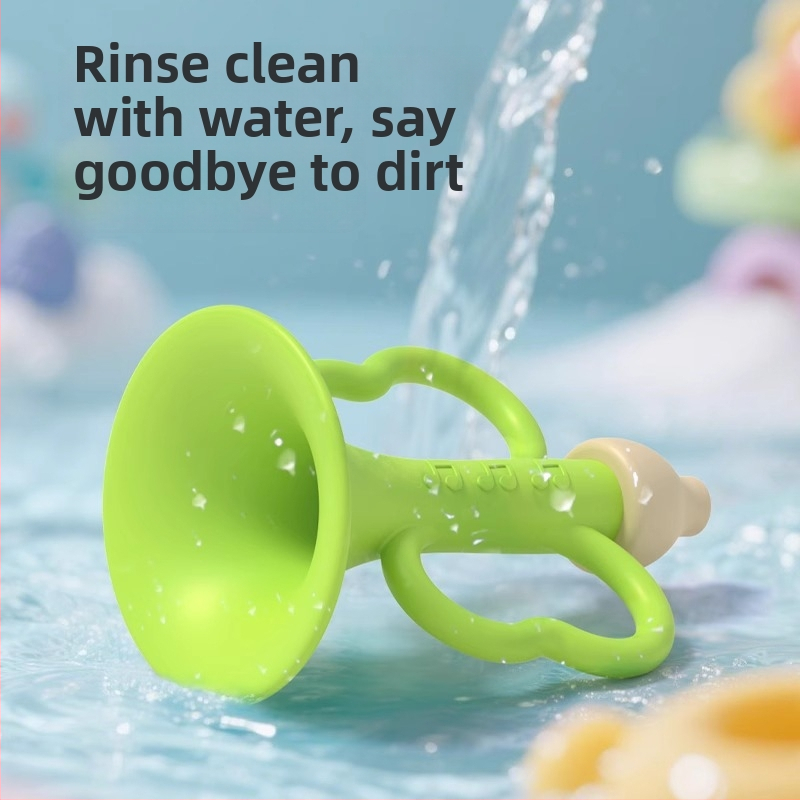 Jucărie trompetă pentru copii, de suflat — silicon, difuzor mic, potrivită pentru 14+