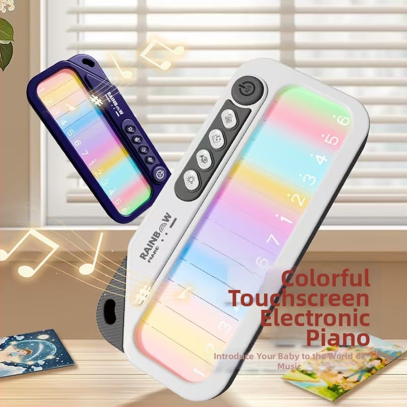 Jucărie-pian electronic din plastic, touchscreen, alimentare cu baterii, pentru copii 4–6 ani, cutie muzicală educațională
