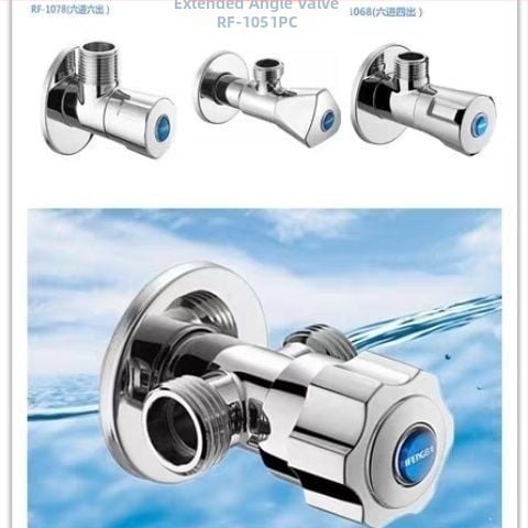 Ventil triunghiular din cupru cu o intrare și două ieșiri, multifuncțional, model 9011, diametrul interior 15 mm, montaj în perete, pentru chiuvetă, lavoar, toaletă, boiler și mașină de spălat