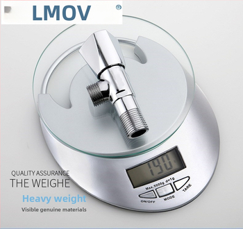 Meďový uhlový ventil pre horúcu a studenú vodu, zabudovaný do steny, rýchle otvorenie, vstup 15 mm, pracovný tlak 0,8 MPa, model LM-1203