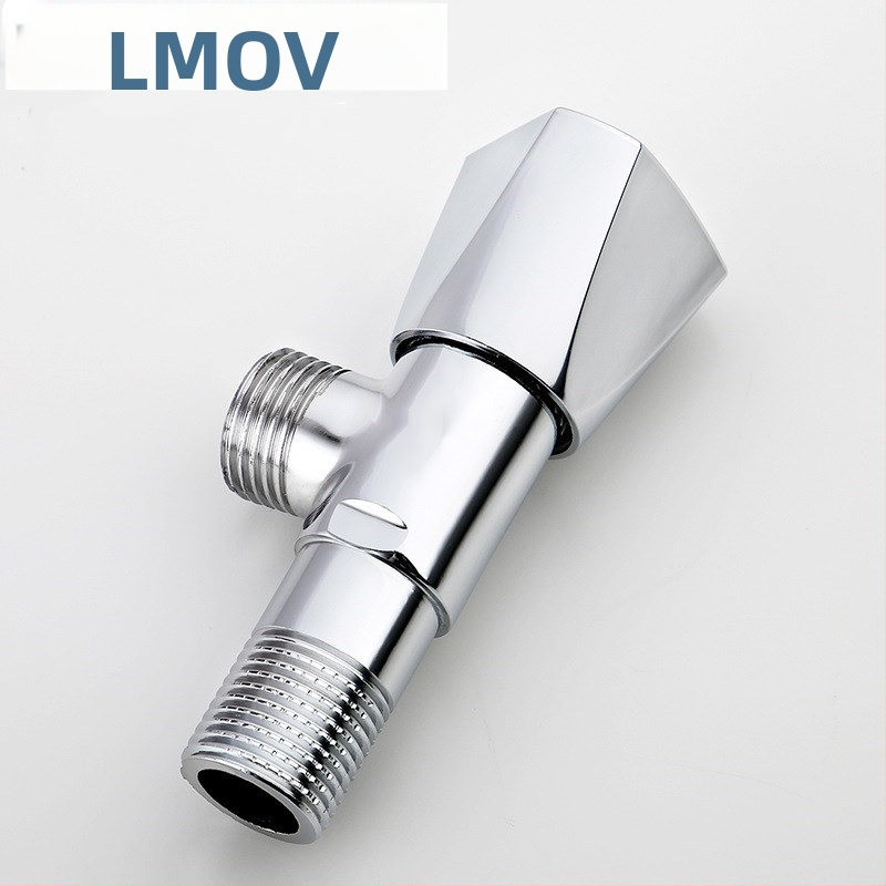 Meďový uhlový ventil pre horúcu a studenú vodu, zabudovaný do steny, rýchle otvorenie, vstup 15 mm, pracovný tlak 0,8 MPa, model LM-1203