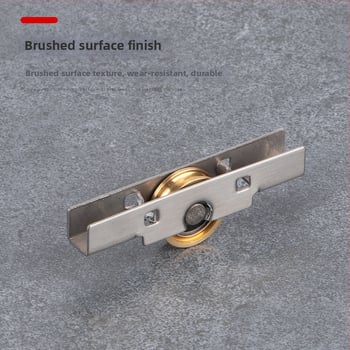 Rulă pentru uși culisante din sticlă – set 4 bucăți, oțel inoxidabil, model 1j3c03-8mm, balcoane fără ramă cu role în canelură de cupru