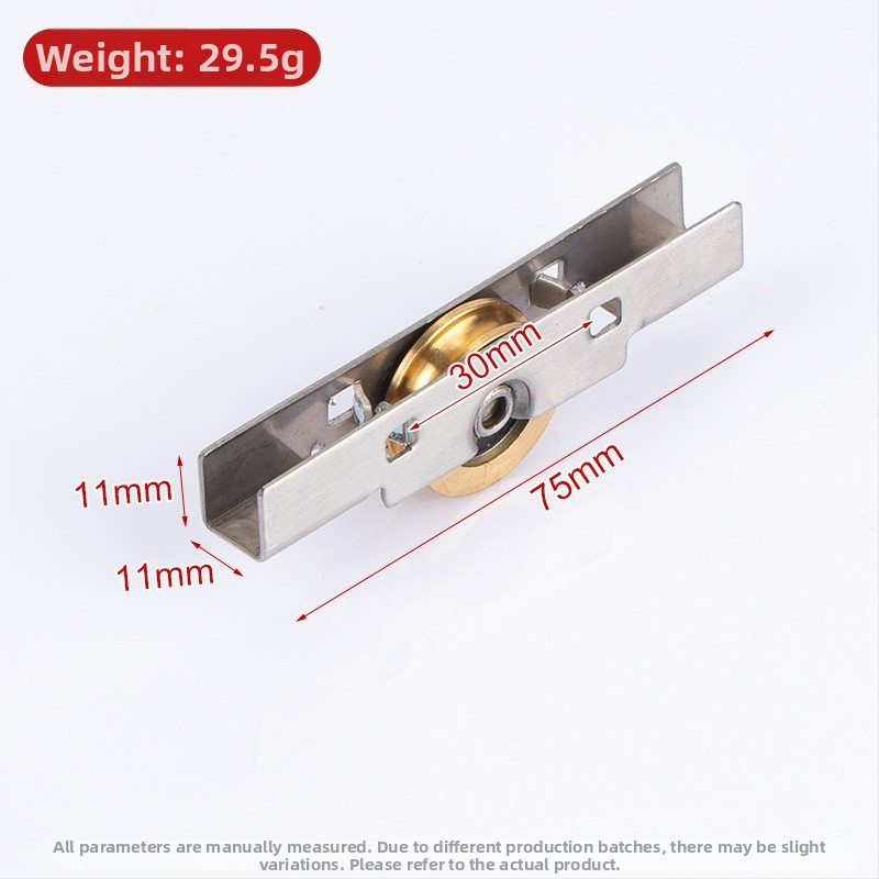 Rulă pentru uși culisante din sticlă – set 4 bucăți, oțel inoxidabil, model 1j3c03-8mm, balcoane fără ramă cu role în canelură de cupru