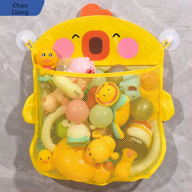 Jucărie de baie pentru bebeluți cu husă de depozitare, rață desen animat, material textil, jocuri cu apa, pentru 0–3 ani