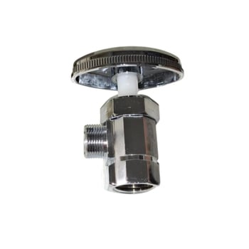 Robinet unghiular, acționare manuală, flux unic, pentru apă, standard național