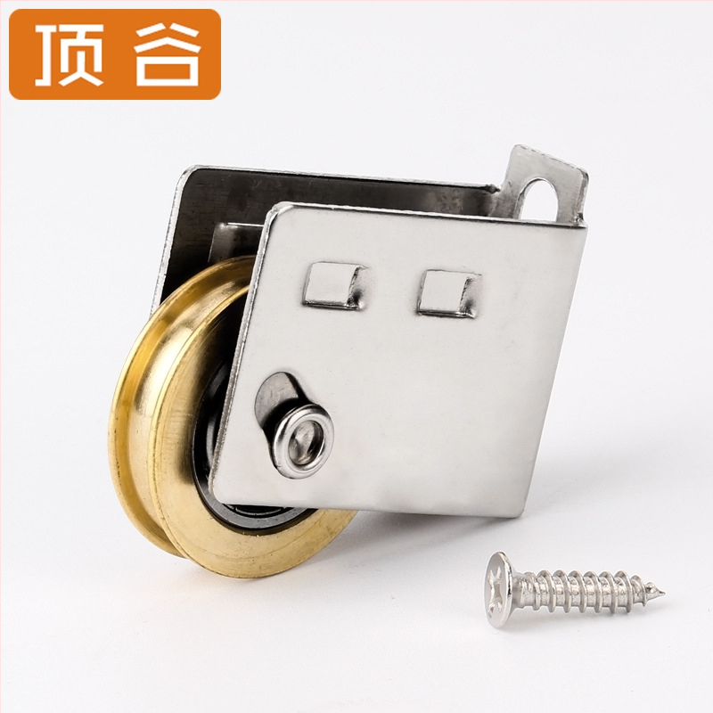 Top Valley 828 Roată cu role pentru ferestre și uși, model 828 roată din cupru, ax diametru 1, rază a canelurii frânghiei 1, grosime perete 1, stil Lux