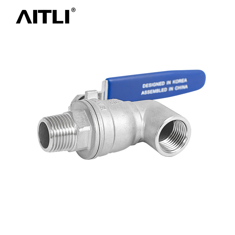 Supapă cu bilă din oțel inoxidabil 304 din două părți, cu filet intern și extern, dimensiuni 1/2 inch și 3/4 inch
