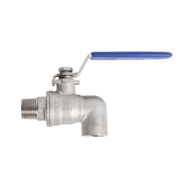 Supapă cu bilă din oțel inoxidabil 304 din două părți, cu filet intern și extern, dimensiuni 1/2 inch și 3/4 inch