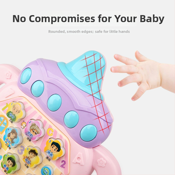 Pian electronic pentru bebeluși: organ electronic din plastic pentru 0–3 ani, dezvoltare emoțională, vizuală și cognitivă (Material: Plastic • Categorie: Organ electronic)