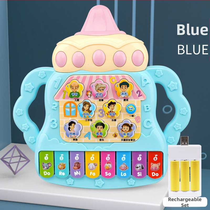 Pian electronic pentru bebeluși: organ electronic din plastic pentru 0–3 ani, dezvoltare emoțională, vizuală și cognitivă (Material: Plastic • Categorie: Organ electronic)