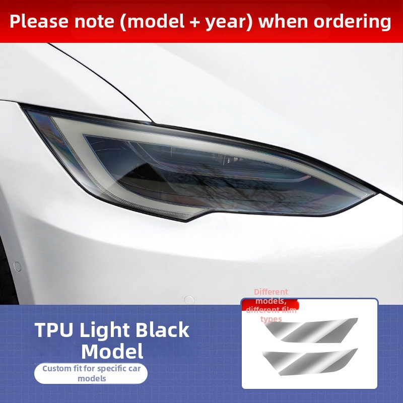 Tesla TPU film za prednja i stražnja svjetla s kontrolom osvjetljenja, tamnjenje i promjena boje, kompatibilan s Model 3, X, S, Y