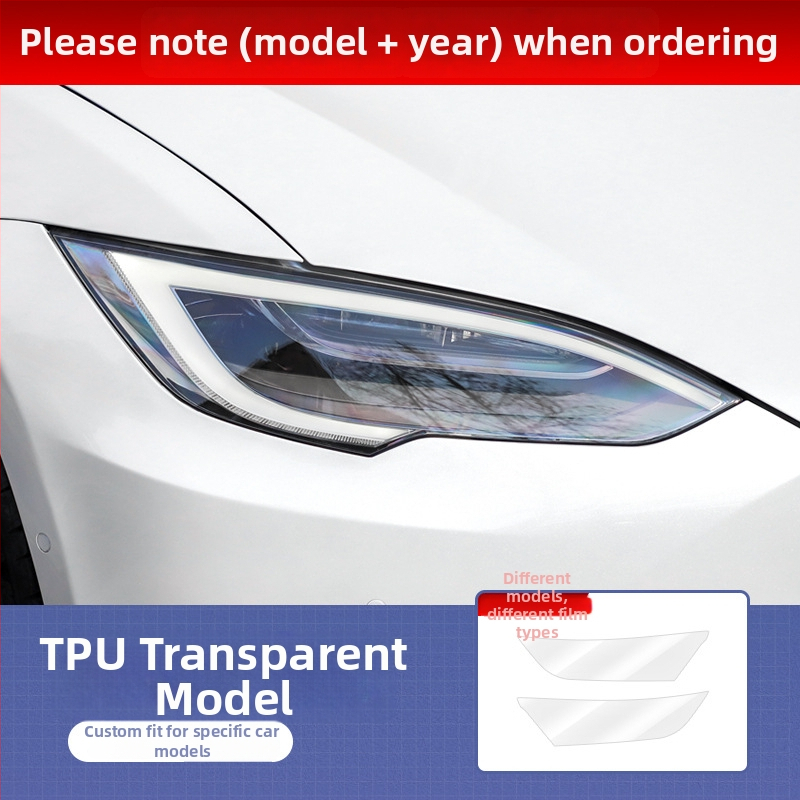 Tesla TPU film za prednja i stražnja svjetla s kontrolom osvjetljenja, tamnjenje i promjena boje, kompatibilan s Model 3, X, S, Y