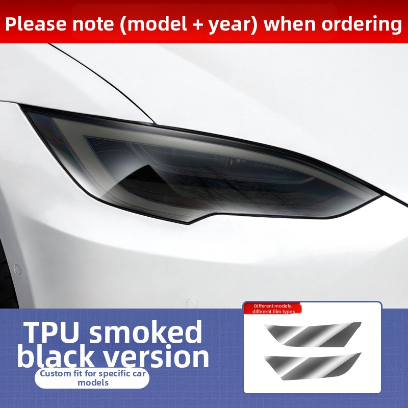Tesla TPU film za prednja i stražnja svjetla s kontrolom osvjetljenja, tamnjenje i promjena boje, kompatibilan s Model 3, X, S, Y