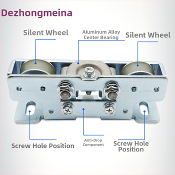 DL-02 Roată de susținere pentru ușa automată cu roată din poliuretan | construcție metalică | pentru șina de glisare a ușii automate | stil modern