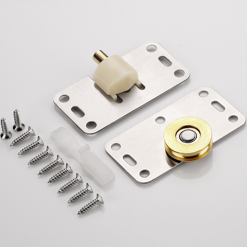 Rola din alamă pentru dulap cu uși glisante, BUFEISON BF-C378B, stil modern minimalist