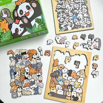 Drveni 3D puzzle sa životinjama za djecu, uzrast 4–6 godina, OEM prilagodba logotipa, licencirana privatna oznaka