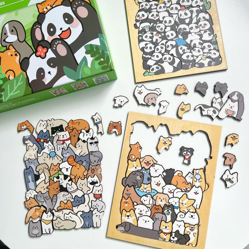 Drveni 3D puzzle sa životinjama za djecu, uzrast 4–6 godina, OEM prilagodba logotipa, licencirana privatna oznaka