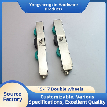 Roată pentru ușă glisantă - Greu, cu 15-17 roți duble, materiale Nylon-Fier-Oțel inoxidabil, pentru ferestre glisante și uși, stil modern minimalist