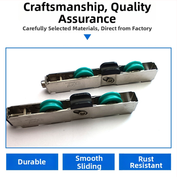 Roată pentru ușă glisantă - Greu, cu 15-17 roți duble, materiale Nylon-Fier-Oțel inoxidabil, pentru ferestre glisante și uși, stil modern minimalist