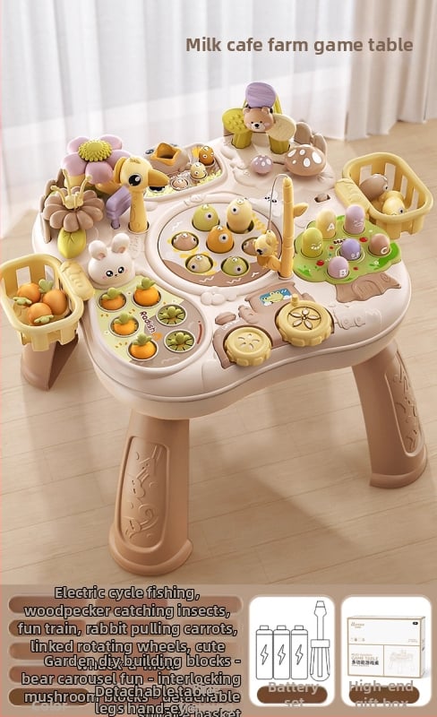 Tamburină de mână pentru copii – corp din plastic, unisex, 0–3 ani, certificat 3C, stimulează dezvoltarea emoțională, vederea și coordonarea mână-ochi