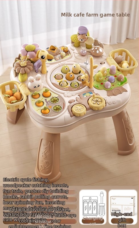 Tamburină de mână pentru copii – corp din plastic, unisex, 0–3 ani, certificat 3C, stimulează dezvoltarea emoțională, vederea și coordonarea mână-ochi