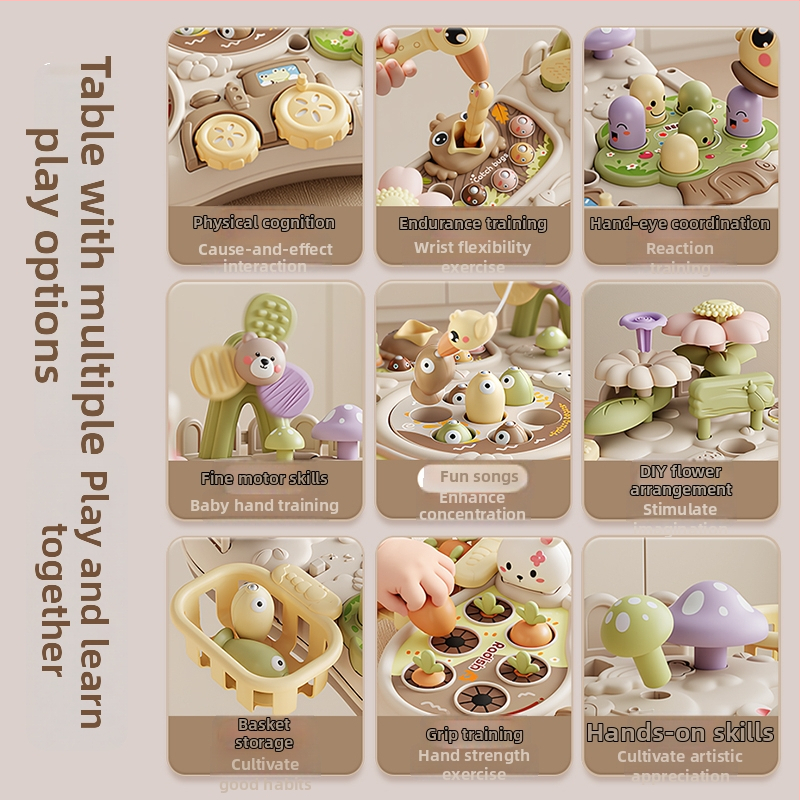 Tamburină de mână pentru copii – corp din plastic, unisex, 0–3 ani, certificat 3C, stimulează dezvoltarea emoțională, vederea și coordonarea mână-ochi