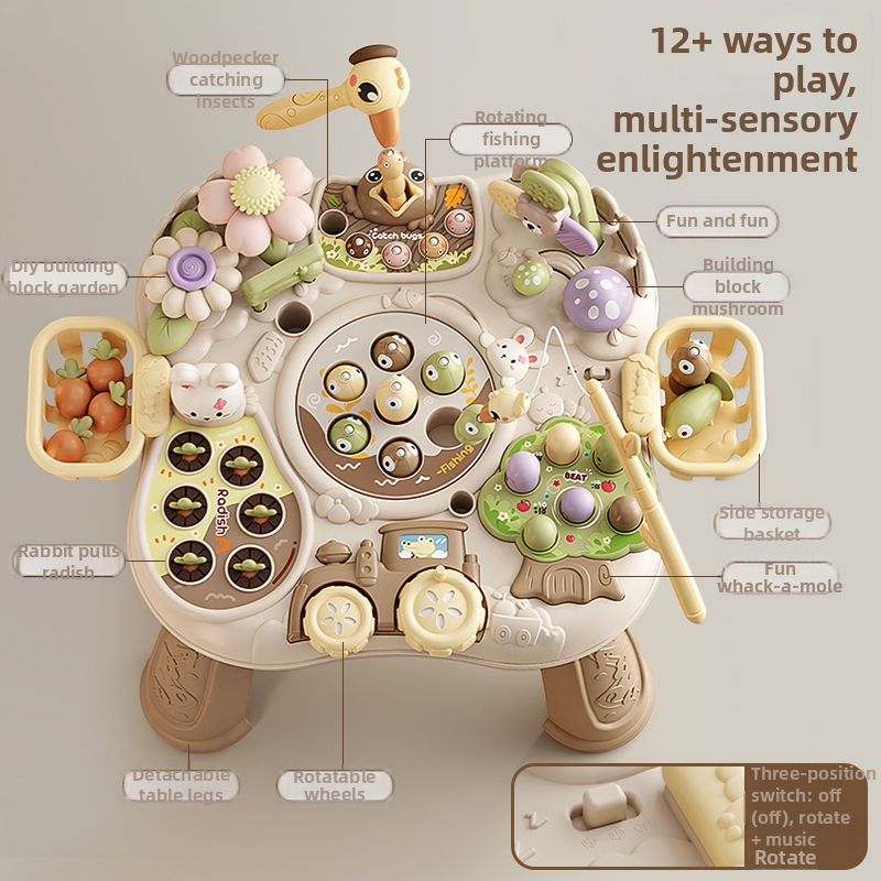 Tamburină de mână pentru copii – corp din plastic, unisex, 0–3 ani, certificat 3C, stimulează dezvoltarea emoțională, vederea și coordonarea mână-ochi