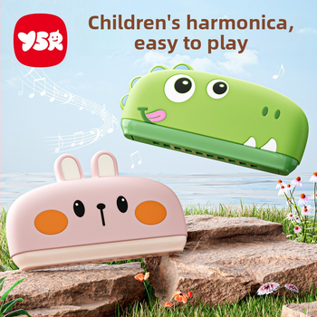 Harmonica cu 3 găuri pentru copii — instrument de suflat din ABS, jucărie muzicală pentru educație timpurie, 4–6 ani