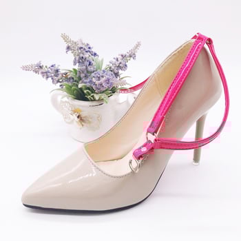 SJK-PU Remen za sprječavanje klizanja pete za žene – Trokutasto vezivanje, Književno retro stil, Marka Jiaojianer