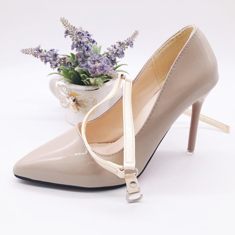 SJK-PU Remen za sprječavanje klizanja pete za žene – Trokutasto vezivanje, Književno retro stil, Marka Jiaojianer