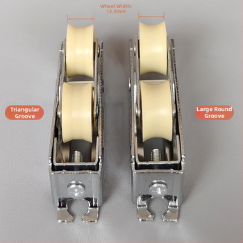 Rulare pentru ușă glisantă: model 2001, aliaj de aluminiu, două roți, șină inferioară, roată cu rulmenți pentru cale lată